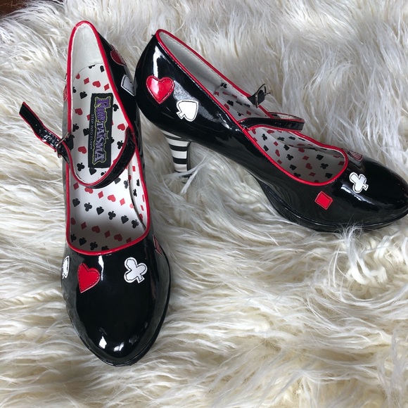 Funtasma Shoes - Funtasma Alice in Wonderland cards pumps